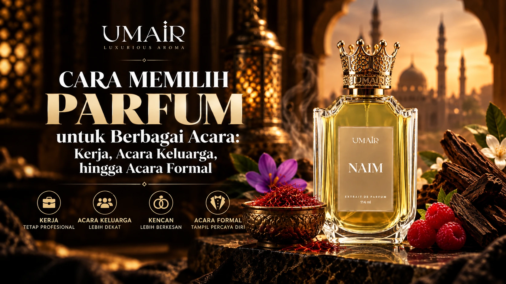 Panduan UMAIR memilih parfum untuk bekerja, acara keluarga, kencan, dan acara formal